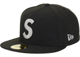 Supreme Swarovski S Logo New Era 59Fifty Fitted Hat Black