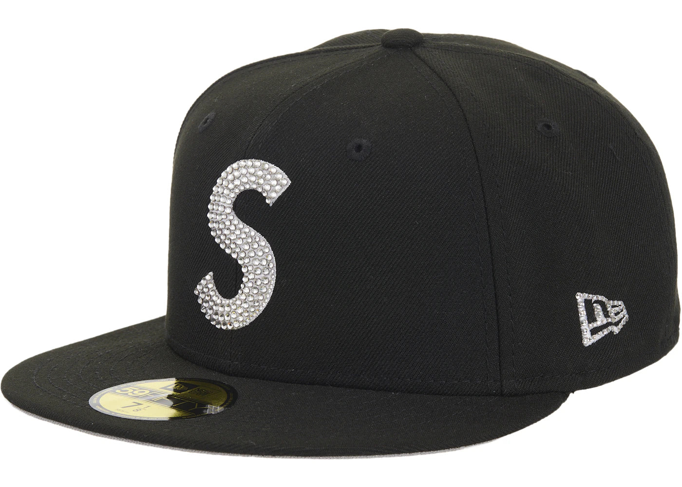 Supreme Swarovski S Logo New Era 59Fifty Fitted Hat Black - vue secondaire A