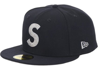 Supreme Swarovski S Logo New Era 59Fifty Fitted Hat Navy - product view 2