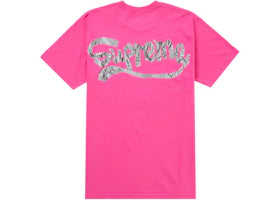 Supreme Tape Tee Fuchsia - vue 360