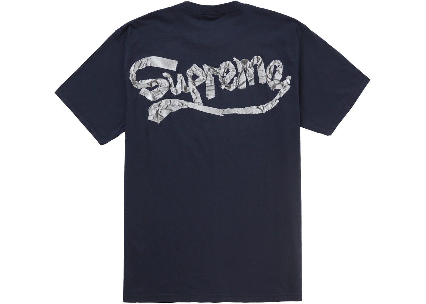 Supreme Tape Tee Navy - vue secondaire A