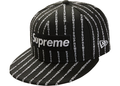 Supreme Text Stripe New Era Cap Black - product view 2