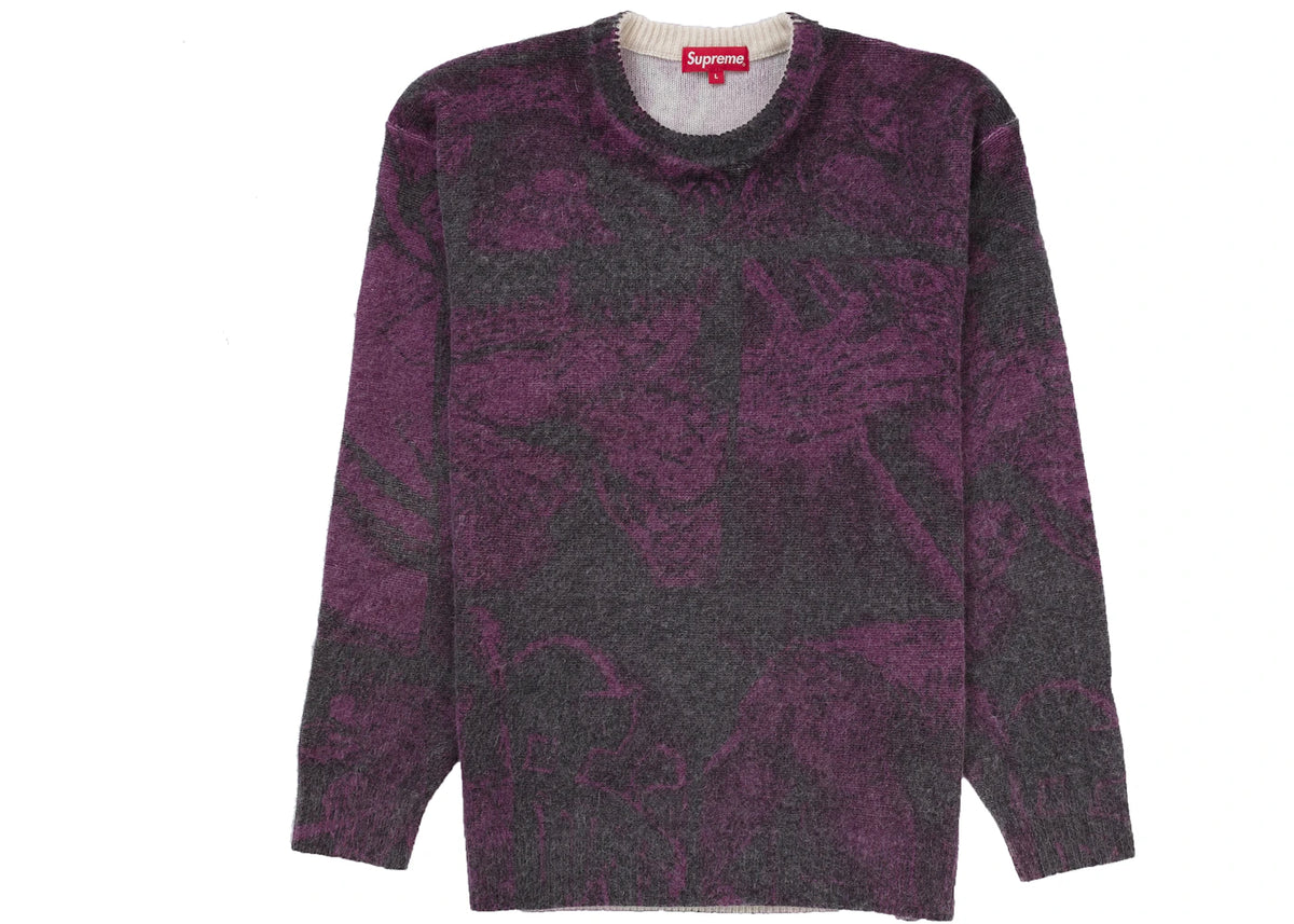 Supreme The Crow Sweater Purple - vue secondaire A