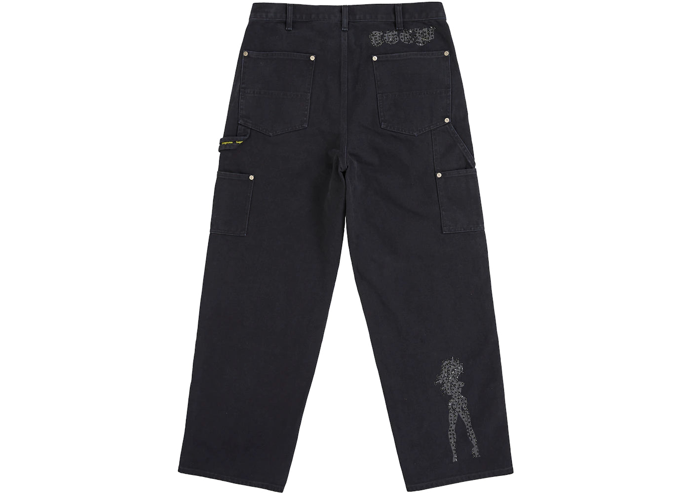 Supreme The Great China Wall Double Knee Painter Pant Black - vue secondaire A
