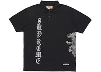 Supreme The Great China Wall Dragon Polo Black