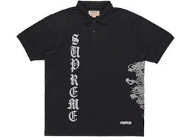 Supreme The Great China Wall Dragon Polo Black