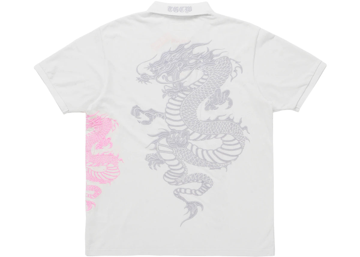 Supreme The Great China Wall Dragon Polo White - vue secondaire B