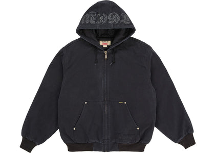 Supreme The Great China Wall Hooded Work Jacket Black - apparel view 2