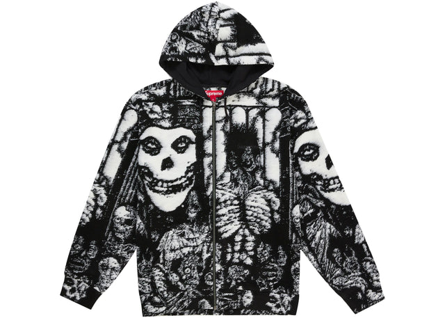 Supreme The Misfits Zip Up Hooded Sweater Black