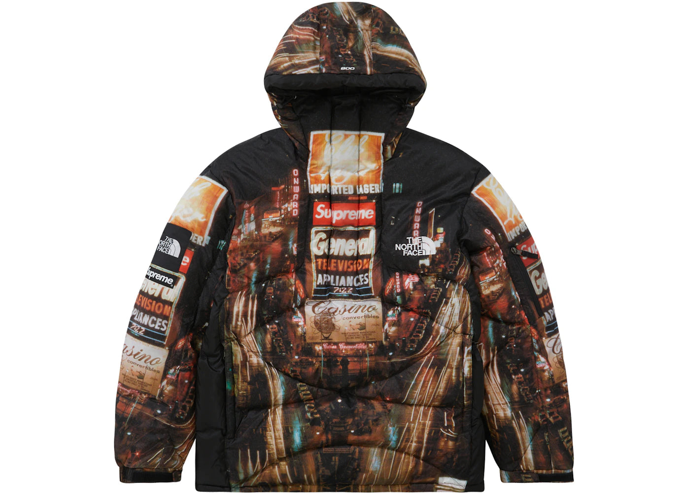 Supreme The North Face 800-Fill Half Zip Hooded Pullover Times Square