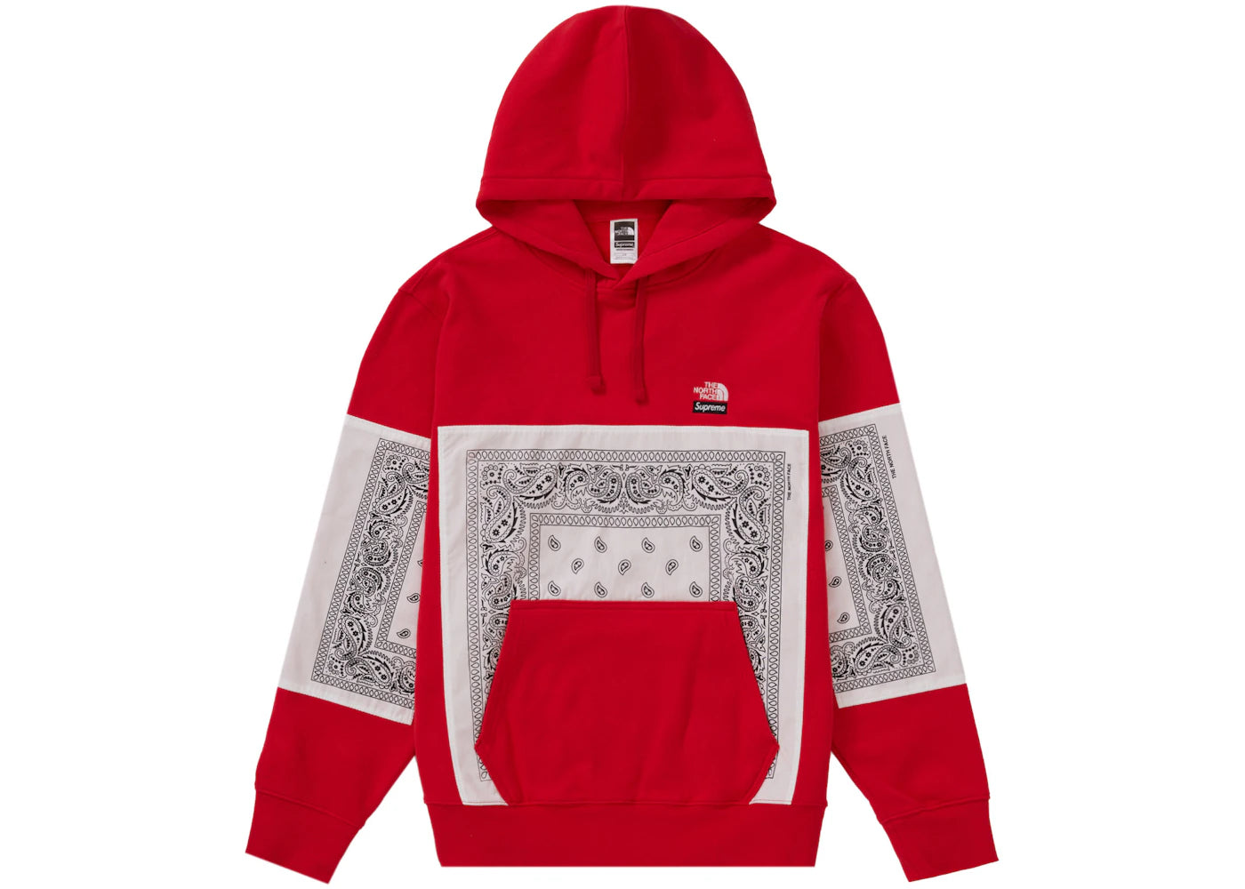 Supreme The North Face Bandana Hooded Sweatshirt Red - vue secondaire A