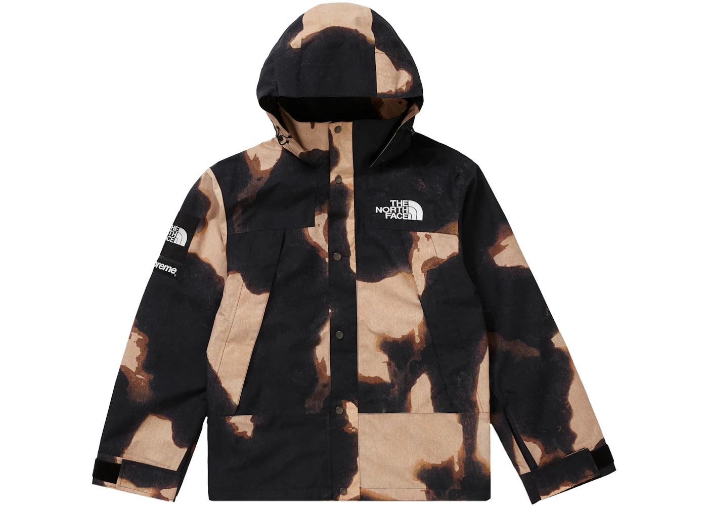 Supreme The North Face Bleached Denim Print Mountain Jacket Black - vue secondaire B