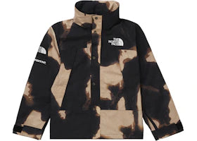 Supreme The North Face Bleached Denim Print Mountain Jacket Black