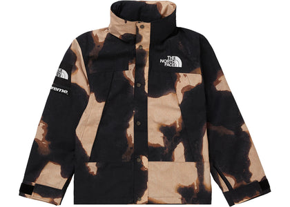 Supreme The North Face Bleached Denim Print Mountain Jacket Black - apparel view 2