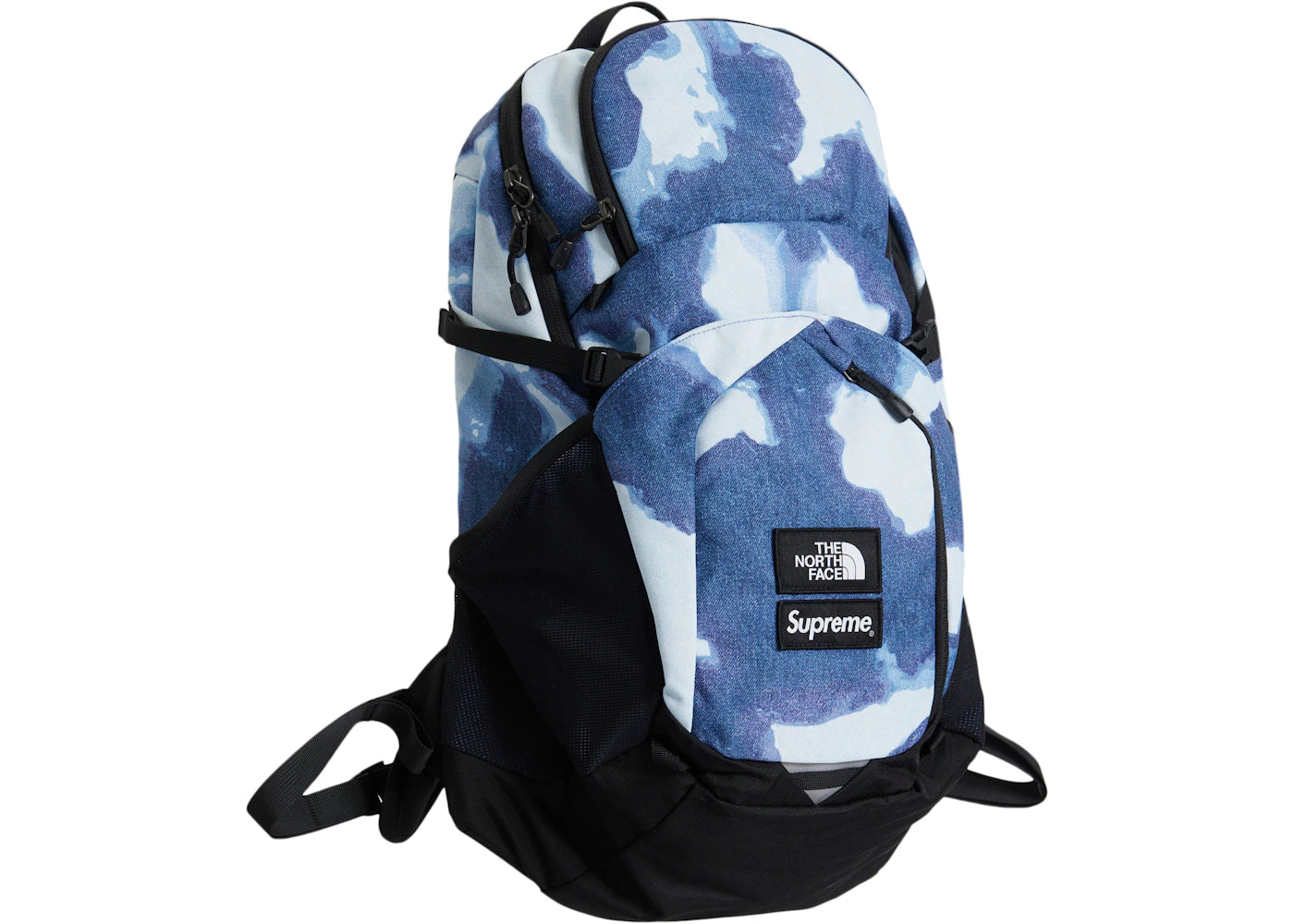 Supreme The North Face Bleached Denim Print Pocono Backpack Indigo - vue secondaire B