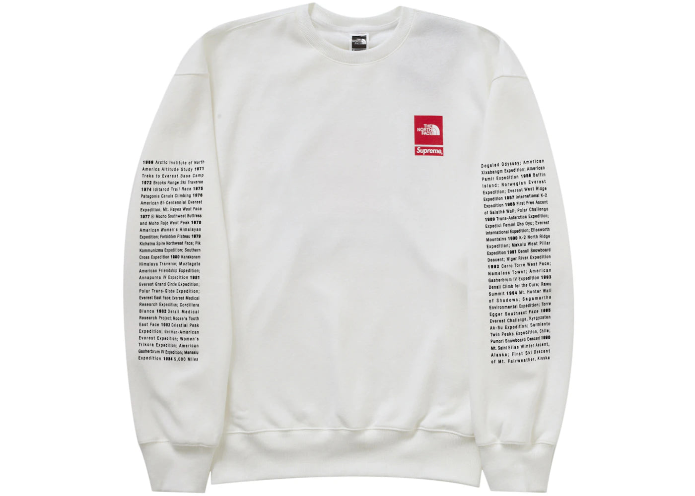 Supreme The North Face Crewneck White - vue secondaire B