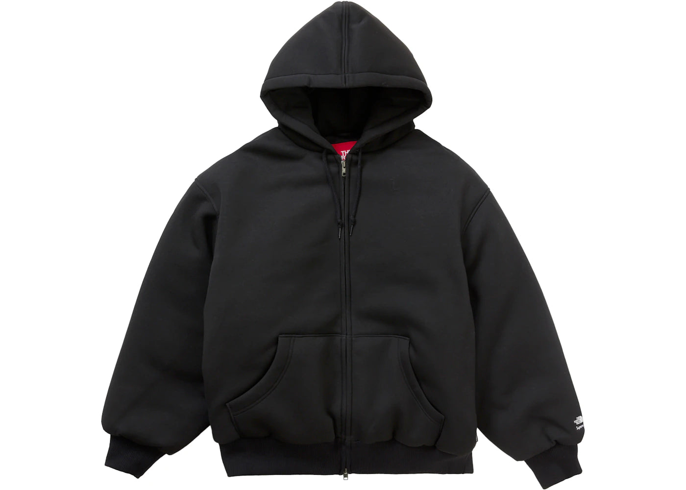 Supreme The North Face Down Filled Zip Up Hooded Sweatshirt Black - vue secondaire A