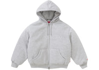 Supreme The North Face Daunengefüllter Kapuzenpullover mit Reißverschluss, meliertes Grau