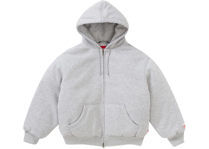Supreme The North Face Down Filled Zip Up Hooded Sweatshirt Heather Grey - authentic Supreme apparel