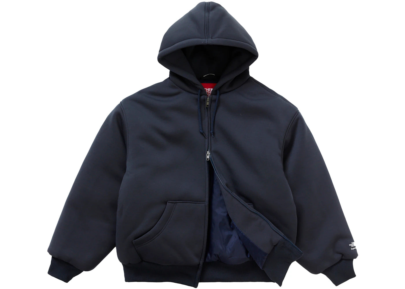 Supreme The North Face Down Filled Zip Up Hooded Sweatshirt Navy - vue secondaire A