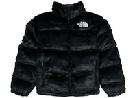 Supreme The North Face Faux Fur Nuptse Jacket Black
