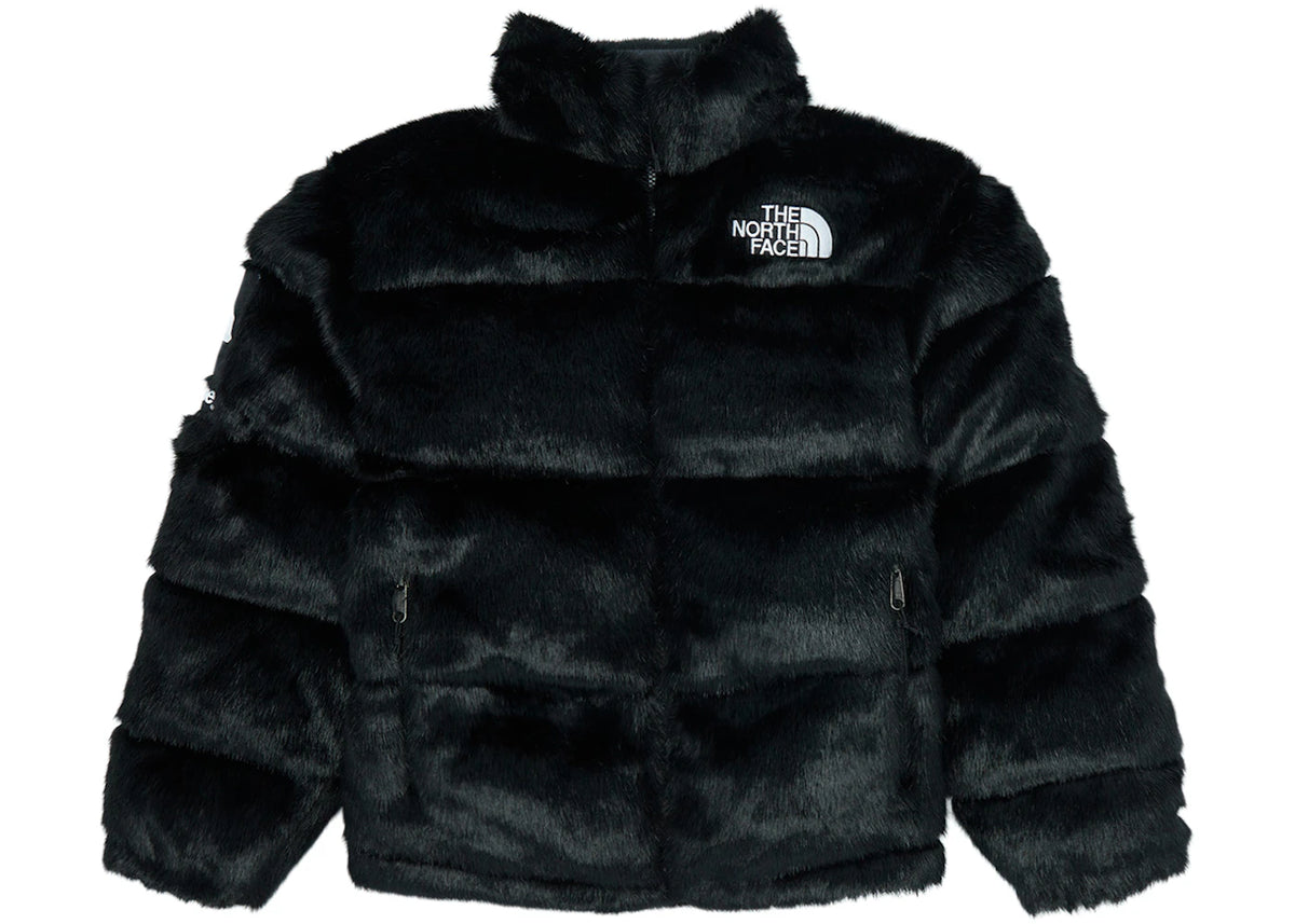Supreme The North Face Faux Fur Nuptse Jacket Black - vue secondaire A