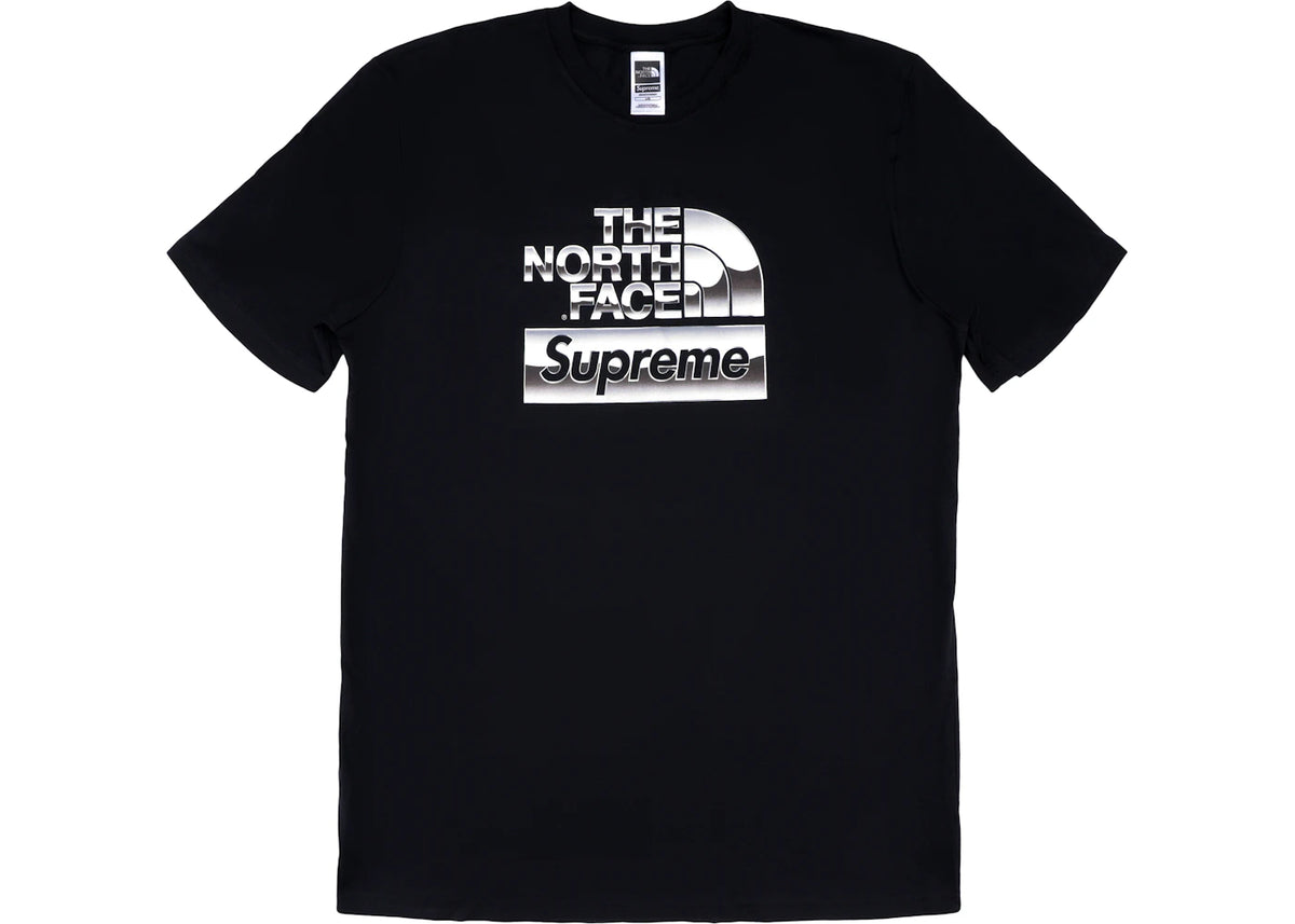 Supreme The North Face Metallic Logo T-Shirt Black - vue 360