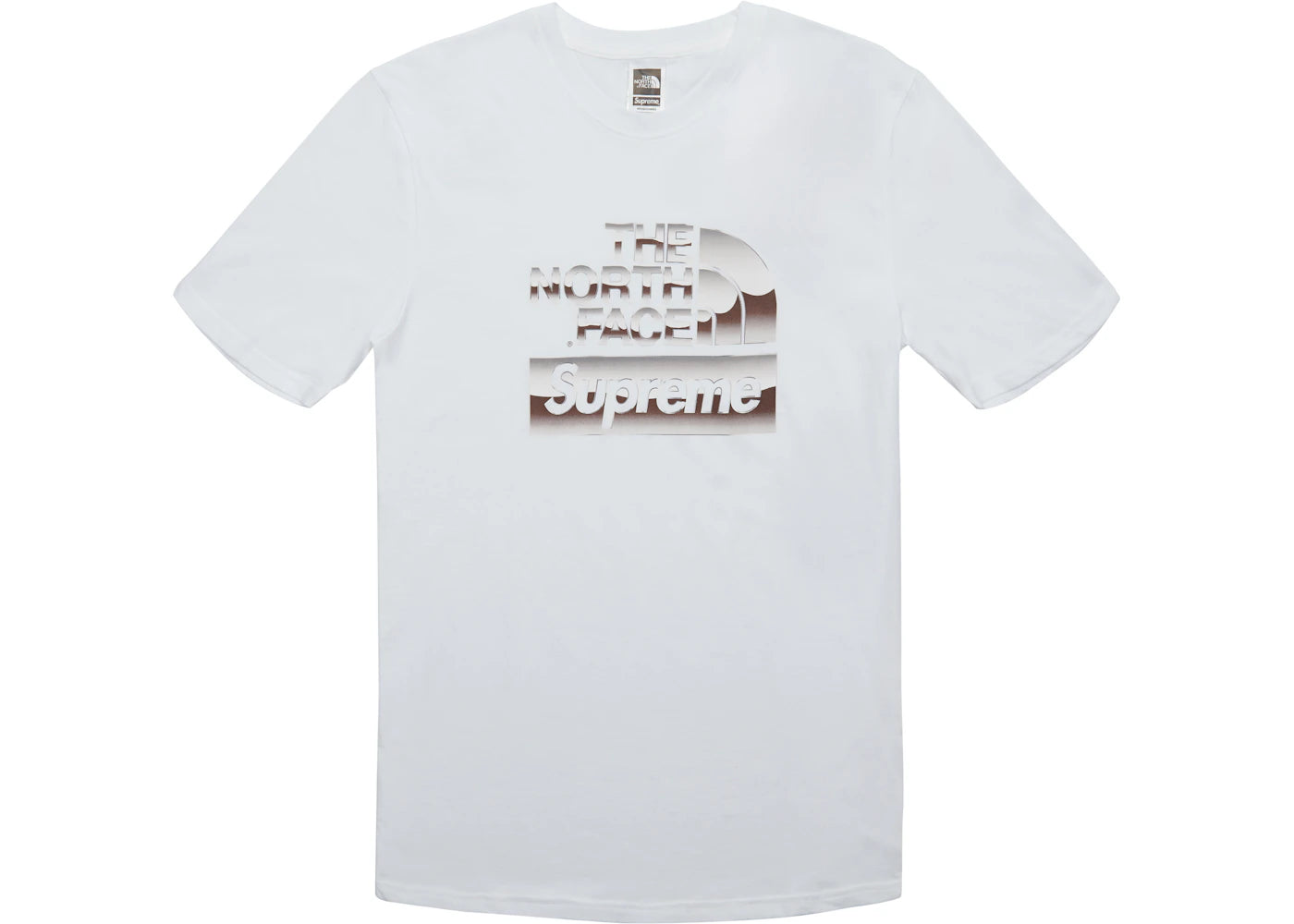 Supreme The North Face Metallic Logo T-Shirt White - vue secondaire A