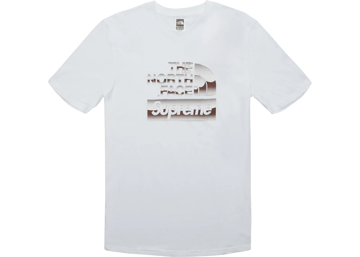 Supreme The North Face Metallic Logo T-Shirt White - vue 360