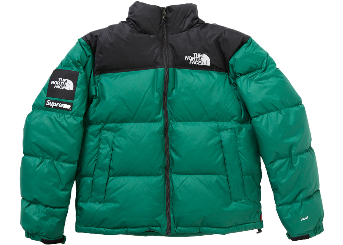 Supreme The North Face Nuptse Jacket Green - vue secondaire B