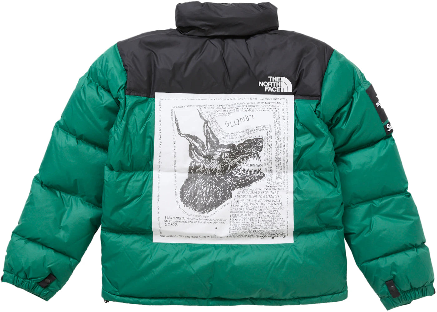 Supreme The North Face Nuptse Jacket Green - vue secondaire A