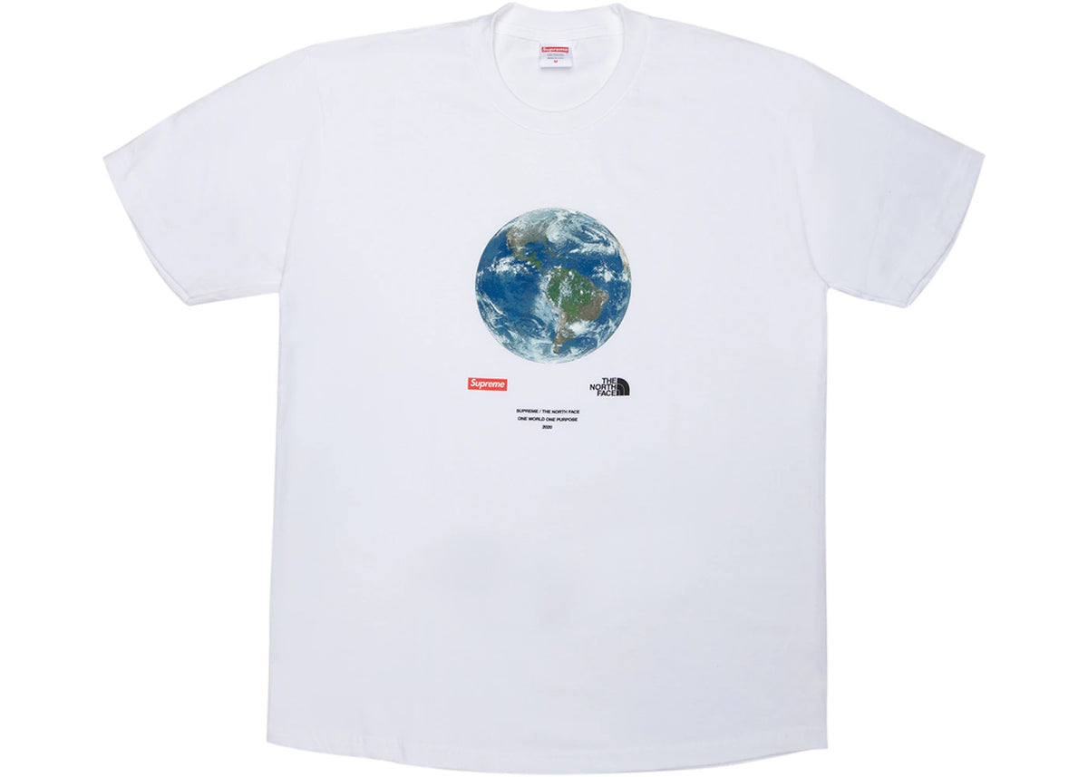 Supreme The North Face One World Tee White - vue 360