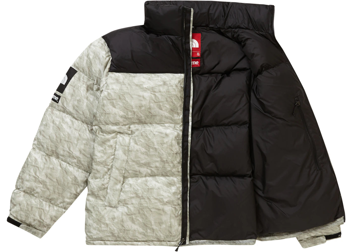 Supreme The North Face Paper Print Nuptse Jacket Paper Print - vue secondaire B