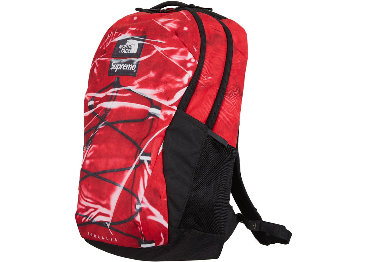 Supreme The North Face Printed Borealis Trompe L'oeil Backpack Red - vue secondaire B