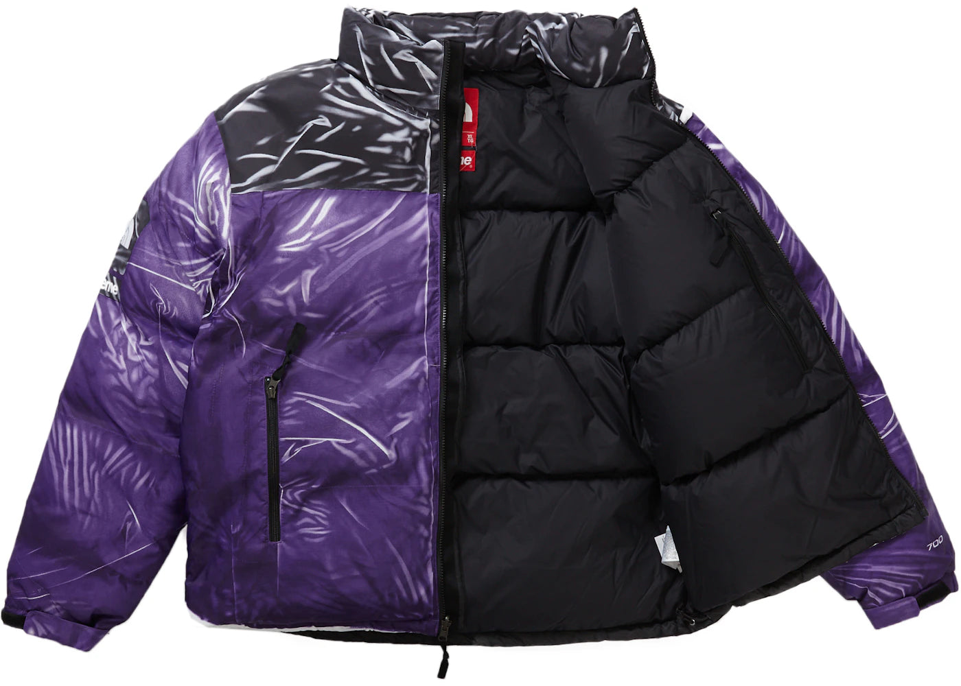 Supreme The North Face Printed Nuptse Trompe L'oeil Jacket Purple - vue secondaire A