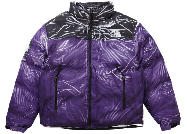 Supreme The North Face Printed Nuptse Trompe L'oeil Jacket Purple