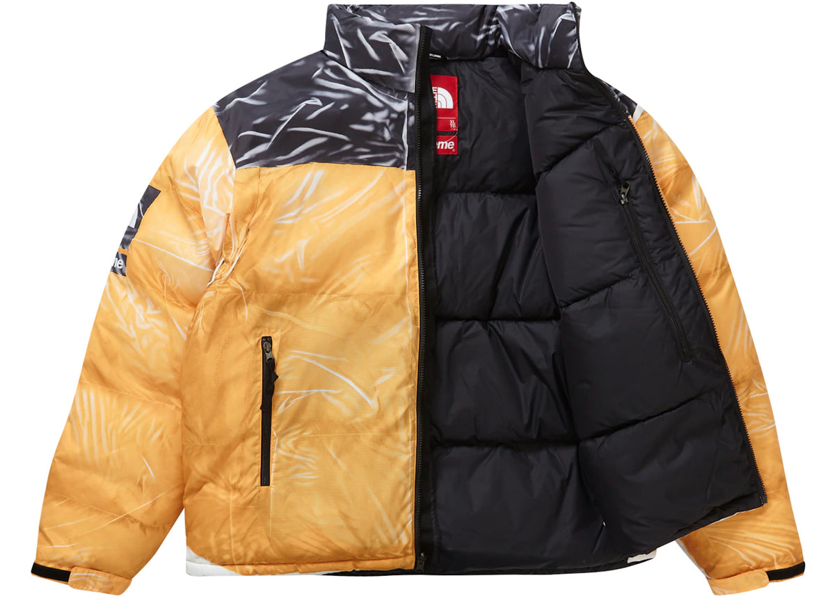 Supreme The North Face Printed Nuptse Trompe L'oeil Jacket Yellow - vue secondaire B
