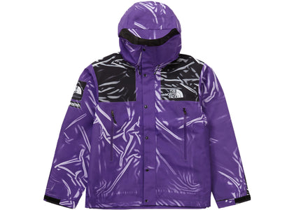 Supreme The North Face Printed Taped Seam Shell Trompe L'oeil Jacket Purple - apparel view 2