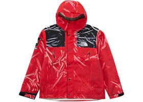 Supreme The North Face Printed Taped Seam Shell Trompe L'oeil Jacket Red