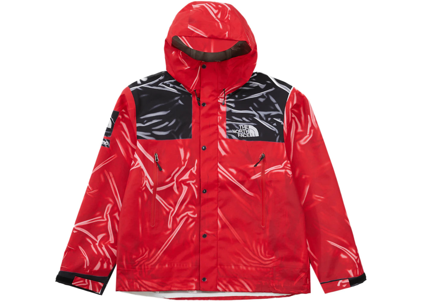 Supreme The North Face Printed Taped Seam Shell Trompe L'oeil Jacket Red - vue secondaire A