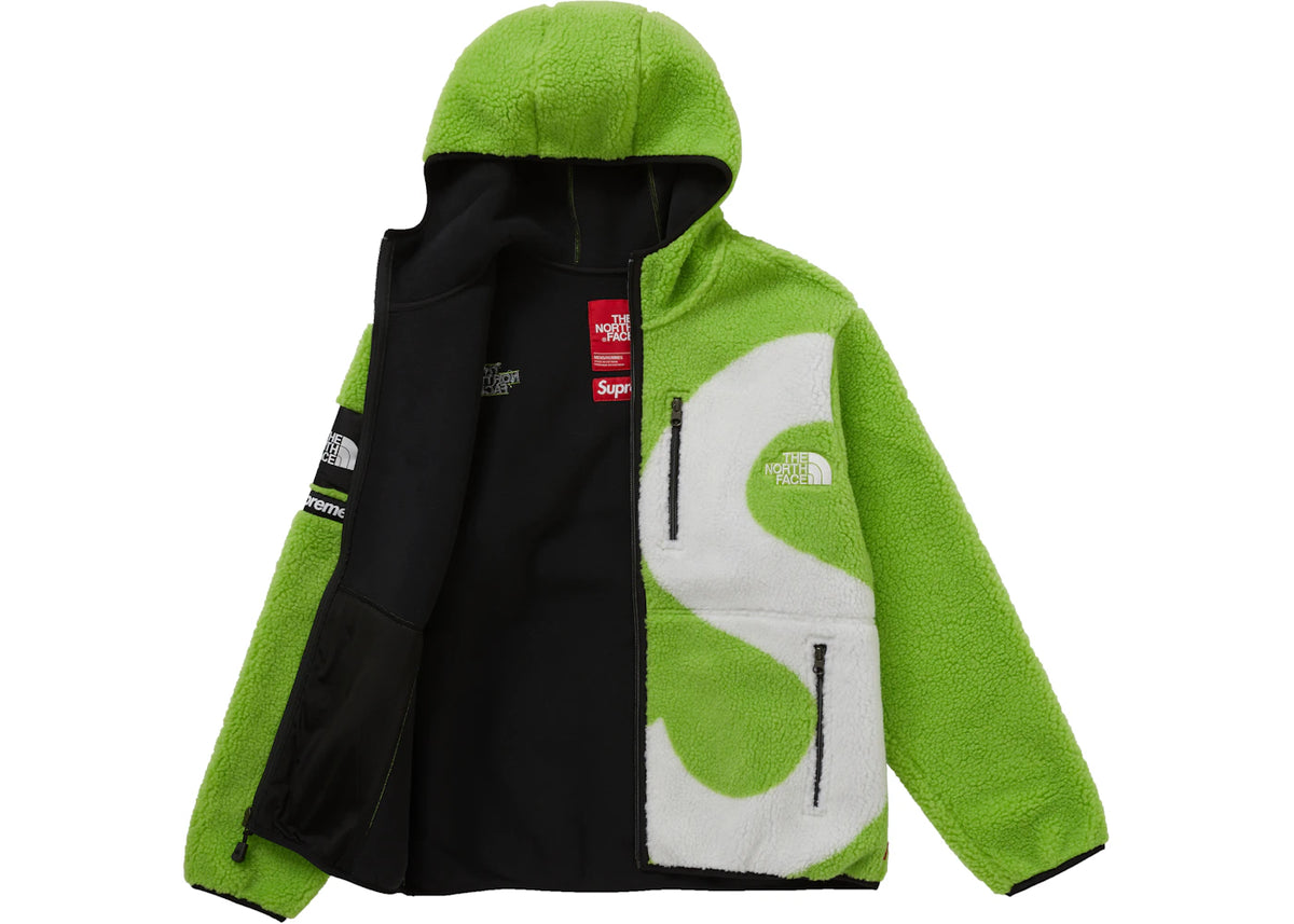 Supreme The North Face S Logo Fleece Jacket Lime - vue secondaire B