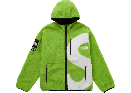 Supreme The North Face S Logo Fleece Jacket Lime - apparel view 2
