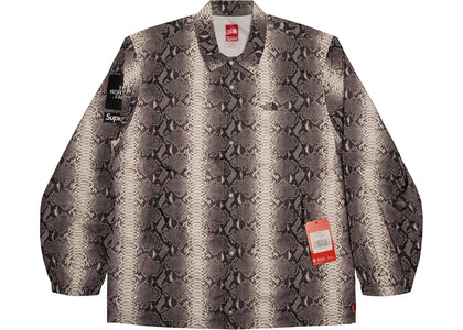 Supreme The North Face Snakeskin Taped Seam Coaches Jacket Black - apparel view 2