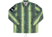 Supreme The North Face Snakeskin Taped Seam Coaches Jacket Green