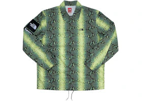 Supreme The North Face Snakeskin Taped Seam Coaches Jacket Green