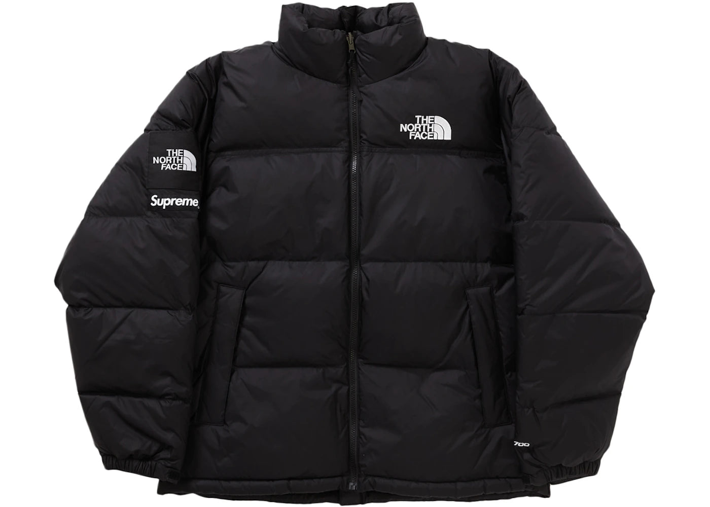 Supreme The North Face Split Nuptse Jacke Schwarz - vue secondaire A