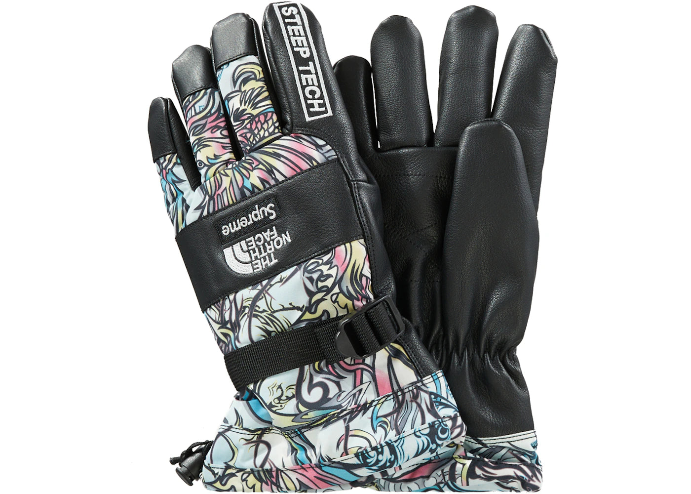 Supreme The North Face Steep Tech Gloves Multicolor Dragon - vue secondaire B