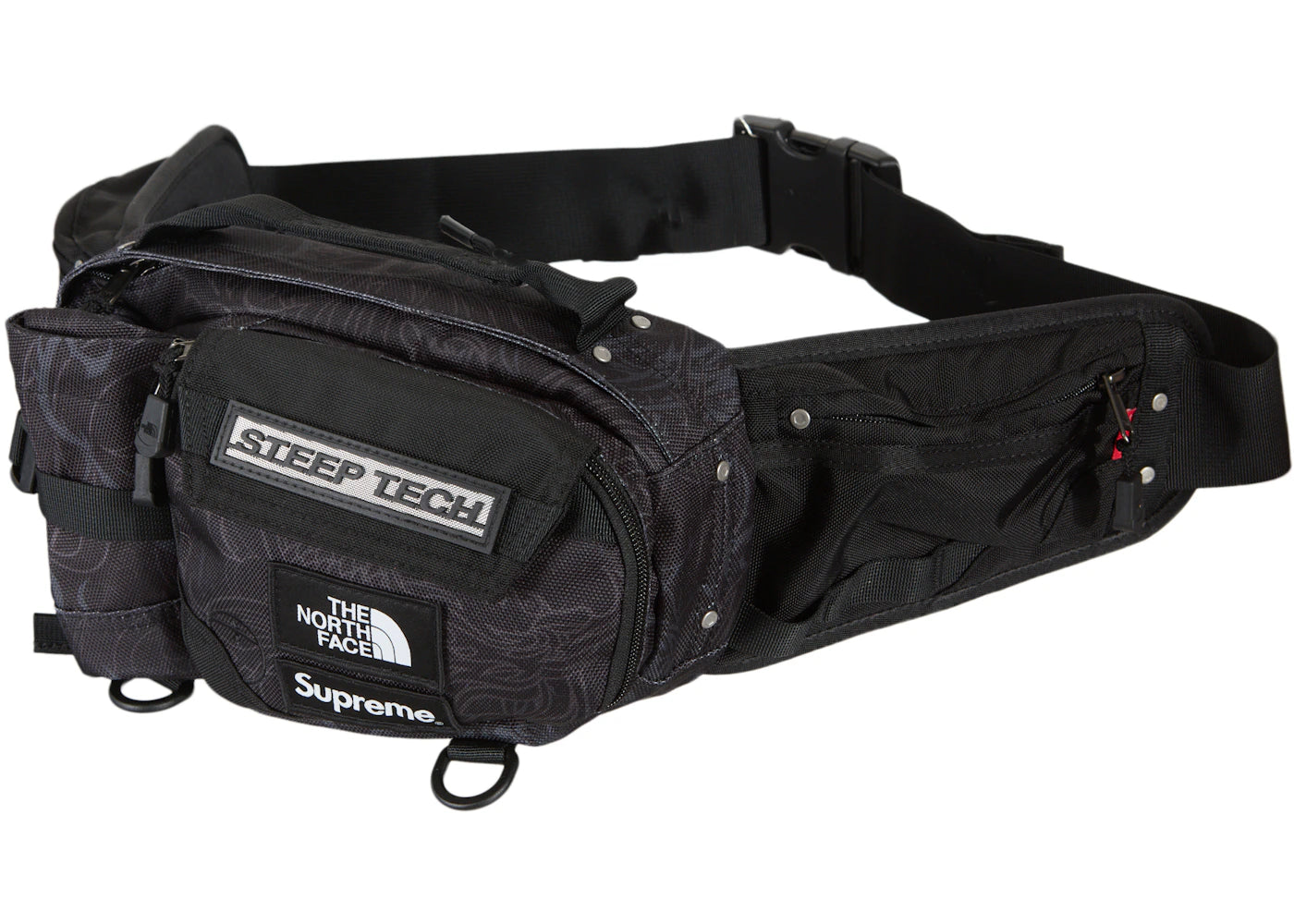 Supreme The North Face Steep Tech Waist Bag Black Dragon - vue 360