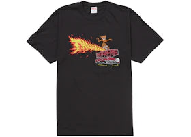Supreme Thrasher Back Tail Tee Black - authentic Supreme product