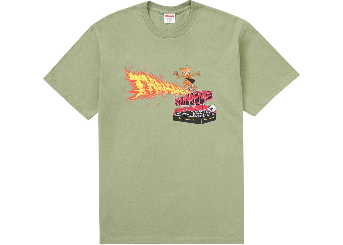 Supreme Thrasher Back Tail Tee Olive - vue secondaire A